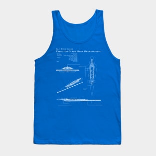 Executor Super Star Destroyer Blueprint Tank Top